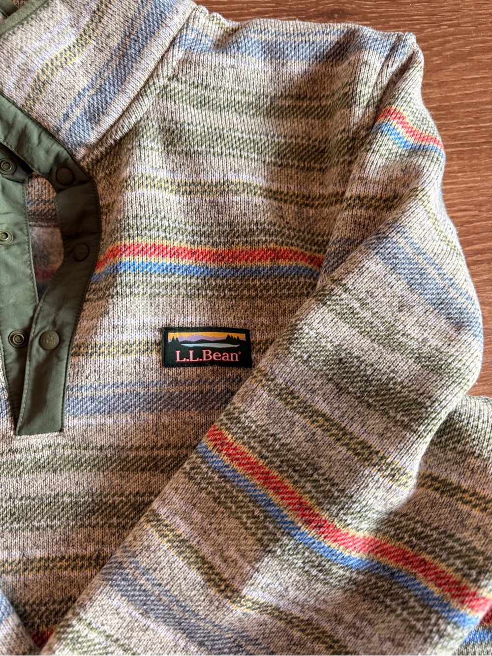 L.L.Bean Multistripe Knit Pullover